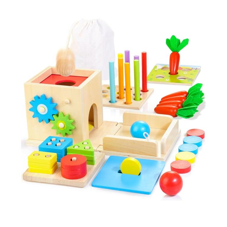 Montessori Kizfarm Activity Cube With Object Permanent Box