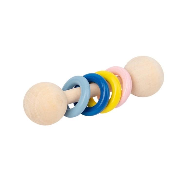 Montessori IFIT Wooden Baby Rattle With 4 Rings