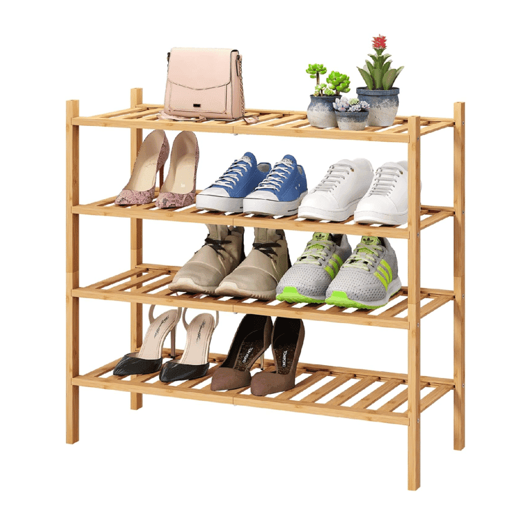 Montessori viewcare Shoe Rack 4-Tier Natural Bamboo