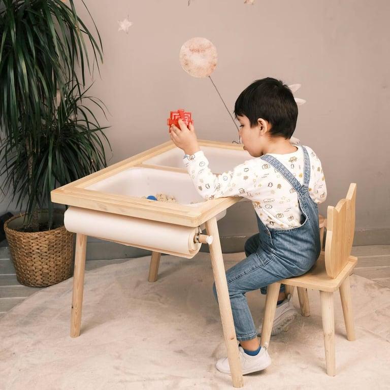 Montessori RoedeerwoodenStore Water and Sand Activity Table 16 Inches Angle Legs