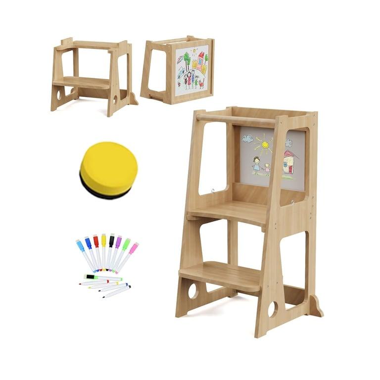 Montessori ZZBIQS 4-in-1 Toddler Tower With Whiteboard