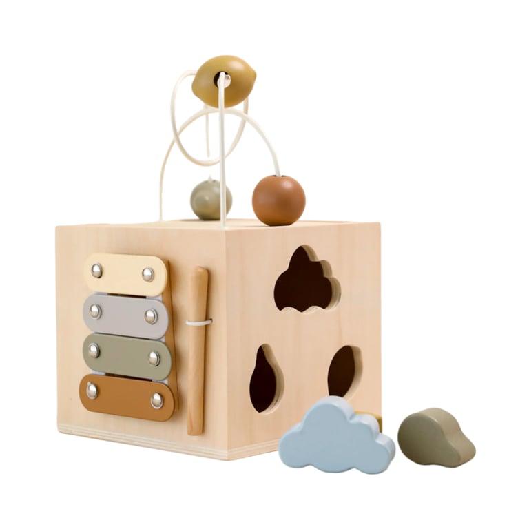 Montessori Playroom Collective Wooden Activity Cube