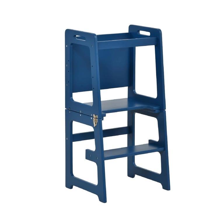 Montessori Avenlur 4 in 1 Montessori Toddler Towers With Chalkboard Blue