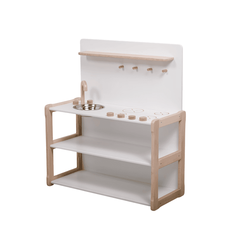 Montessori Woodjoy Play Kitchen B1 White