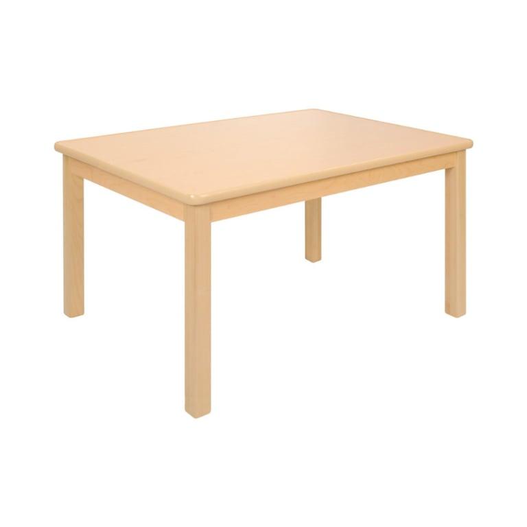 Montessori Kaplan Early Learning Carolina Laminate 24 x 36 Inches Rectangle Table in Varied Heights With 4 Seats and 18-Inch Legs