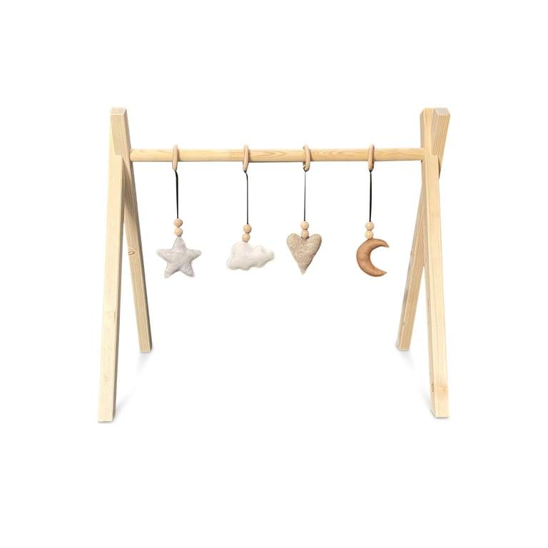 Montessori toddie.nl Teepee Wooden Baby Play Gym Blank Natural