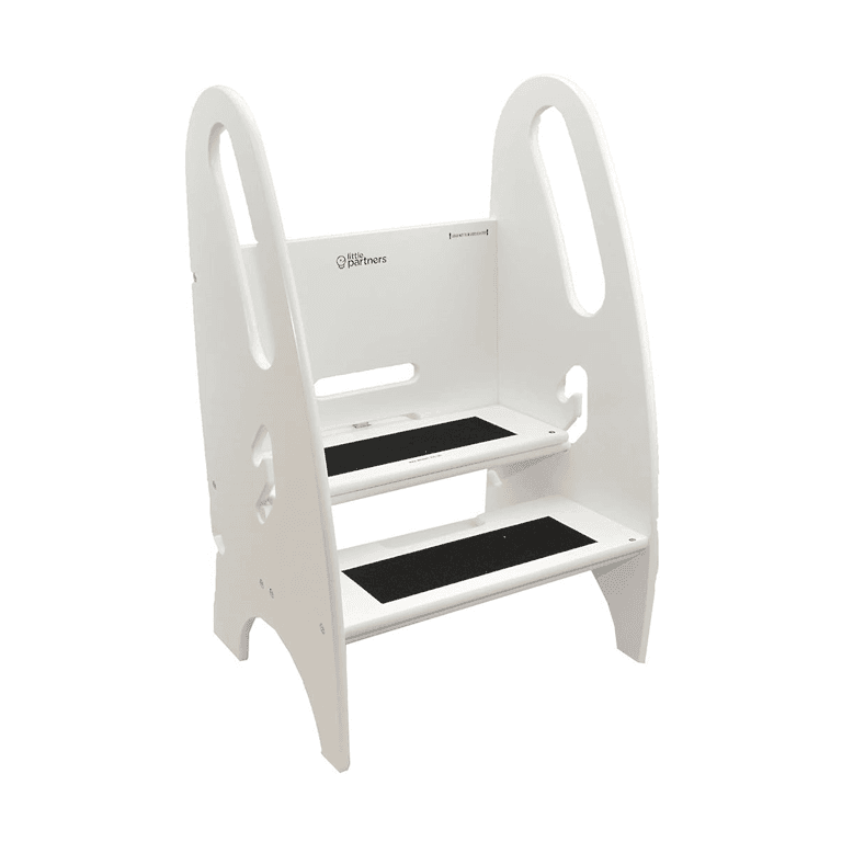 Montessori Little Partners The Growing Step Stool Soft White