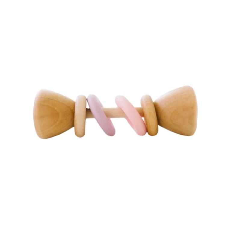 Montessori Bannor Toys Color Block Classic Baby Rattle Rose/Lavender
