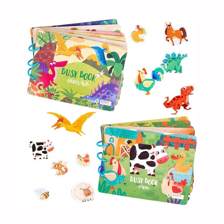 Montessori MIKNEKE DIY Quiet Book Dinosaur and Farm