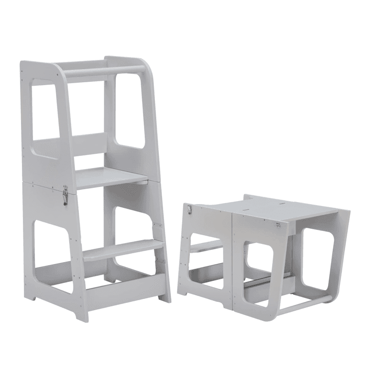 Montessori KYWAI Convertible Toddler Tower Grey