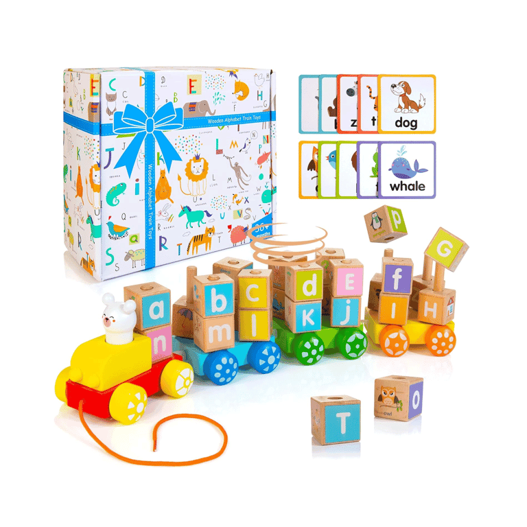 Montessori Winique Stacking Trains Alphabet