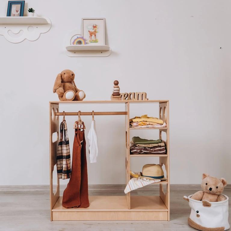 Montessori Wood and Hearts Closet Champion