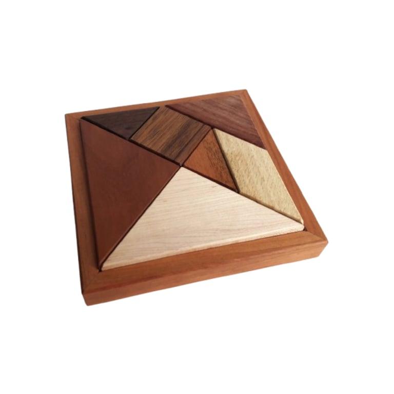 Montessori CDE Woodworking Tangram Puzzle Cherry