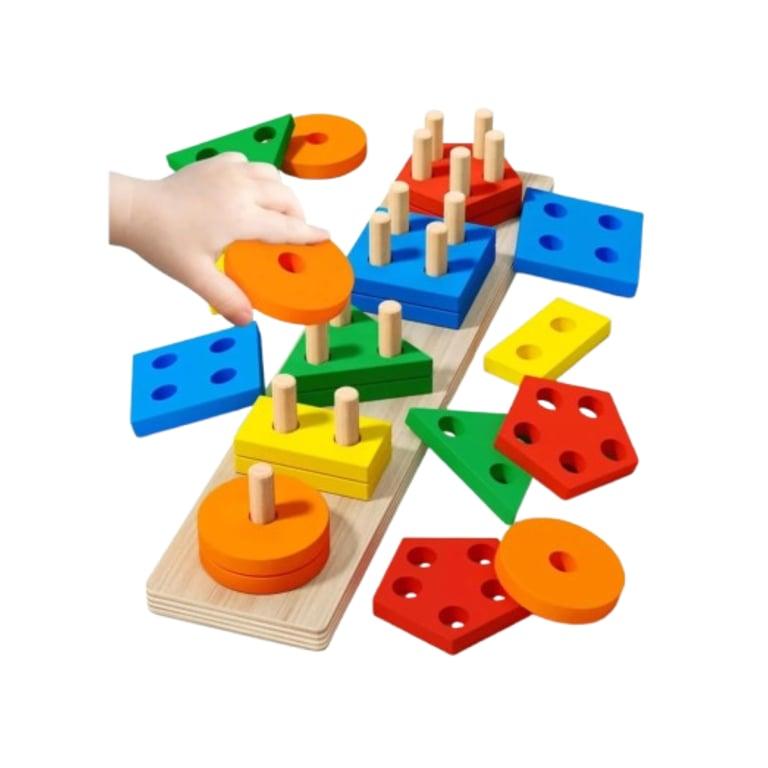 Montessori Clever Toys Box Montessori Building Blocks Stacker