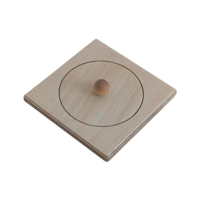 Montessori Tapintoys Montessori Wood Puzzle Peg Board Circle Natural