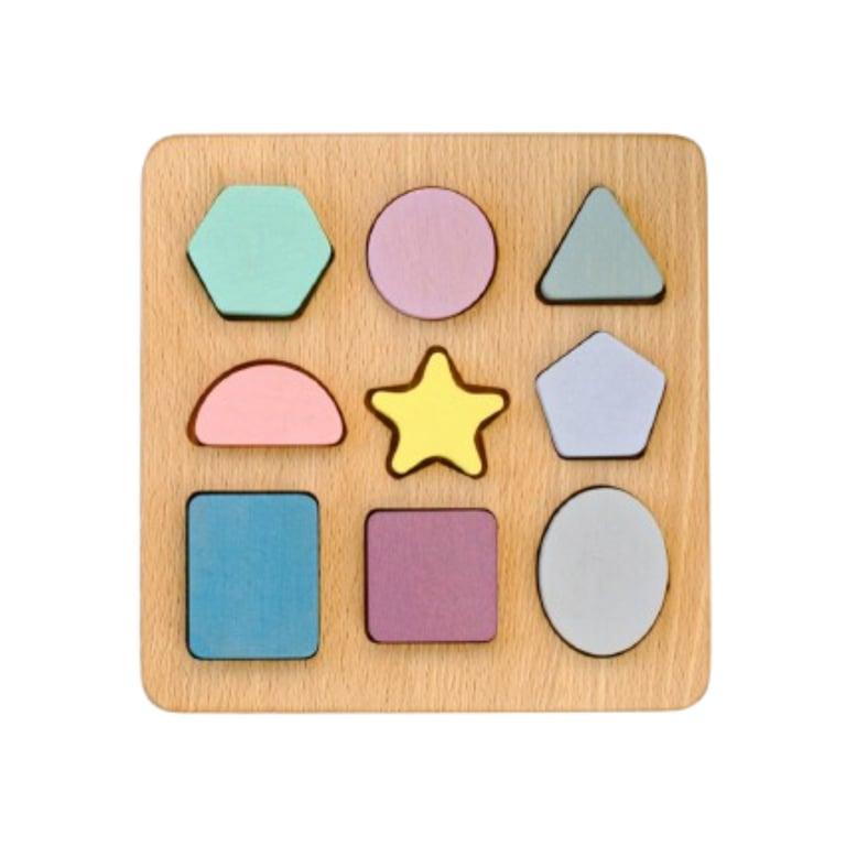 Montessori Wooden Freedom Wooden Chunky Shape Puzzle