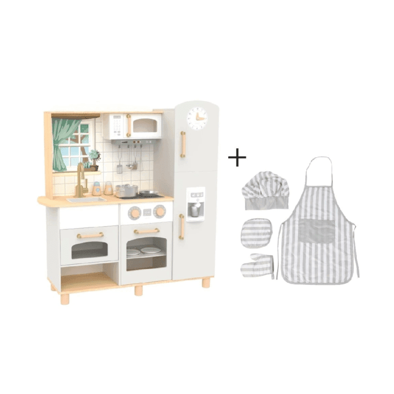 Montessori Elis Design Play Kitchen With Apron Premium