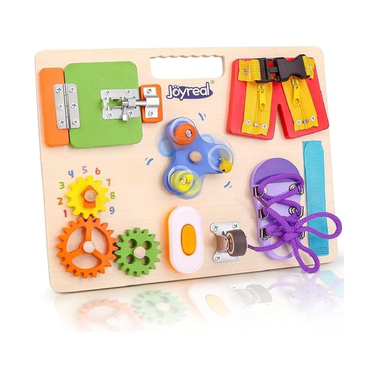 Montessori Joyreal Wooden Montessori Busy Board 11-in-1