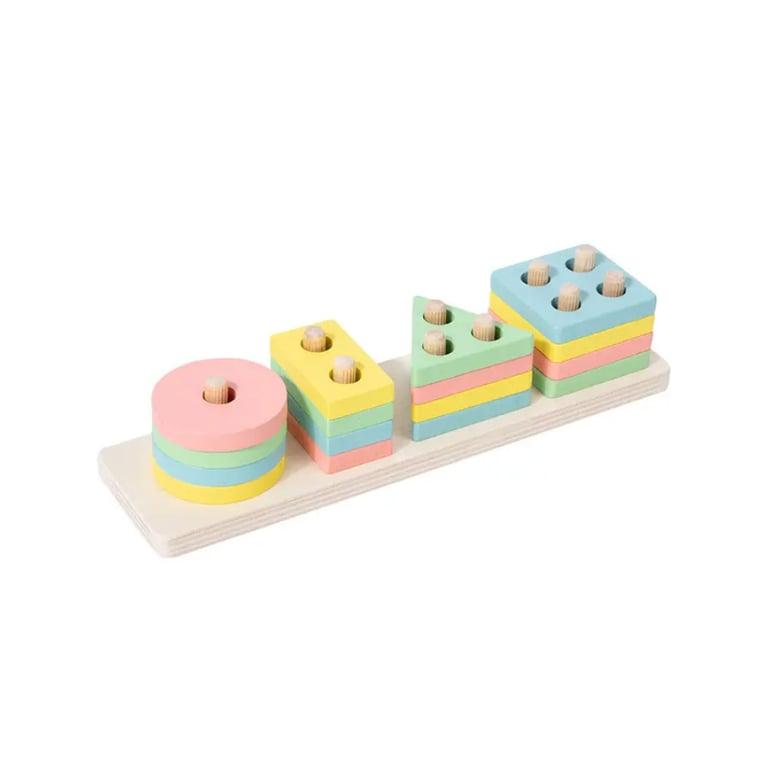 Montessori Seaside-Montessori Color Recognition Blocks Rectangular 4 Pastel