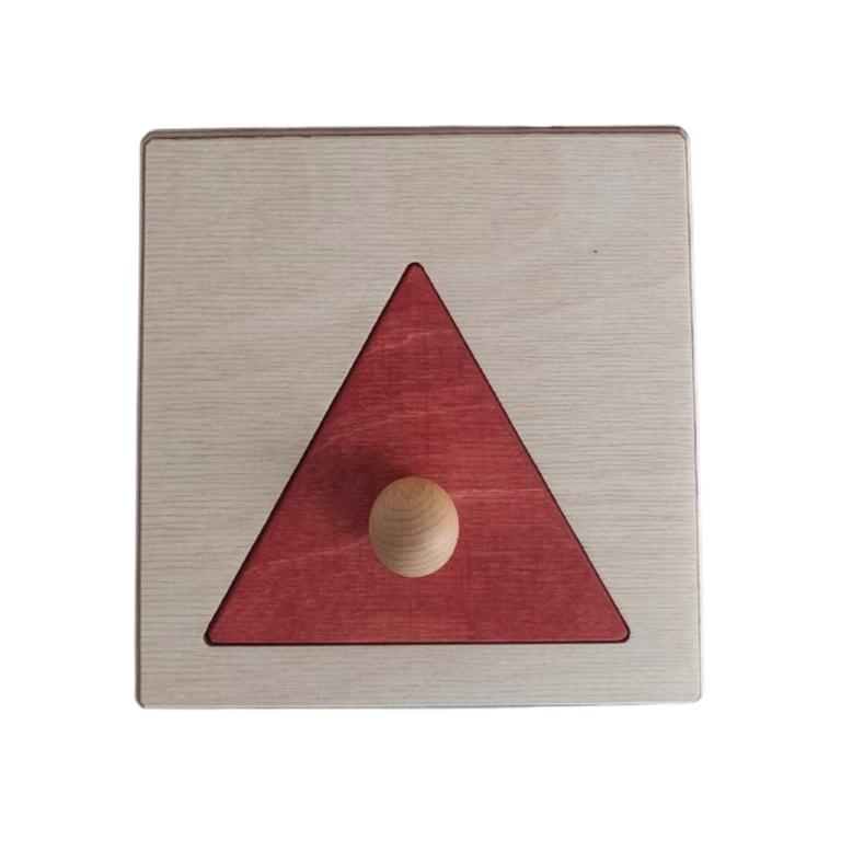 Montessori Tapintoys Montessori Wood Puzzle Peg Board Triangle