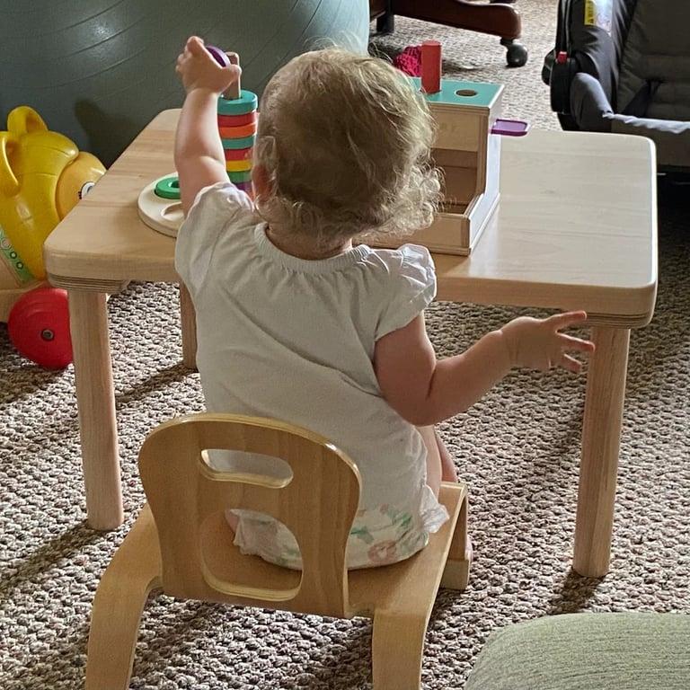 Montessori Lord Company Hardwood Floor Tables Set