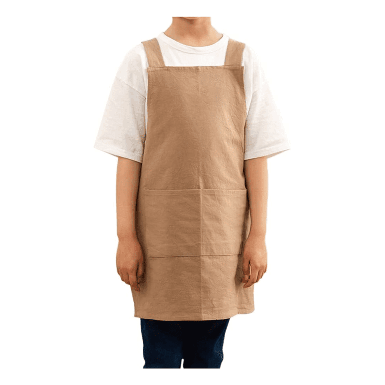 Montessori Caatoor Cross Back Apron Brown