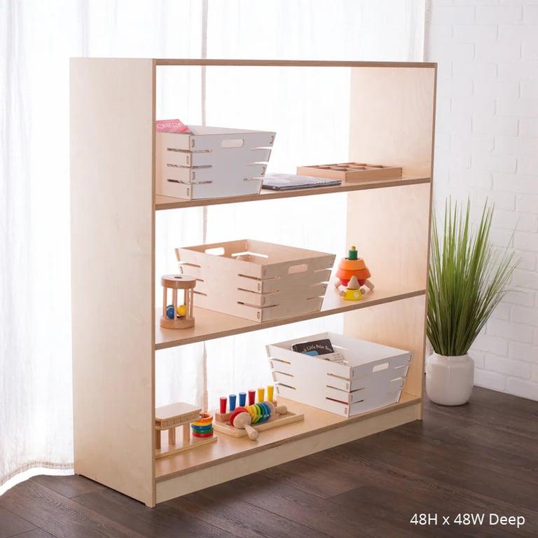 Montessori Sprout Kids Montessori School Open Back Shelving 48H 48W 14.5D