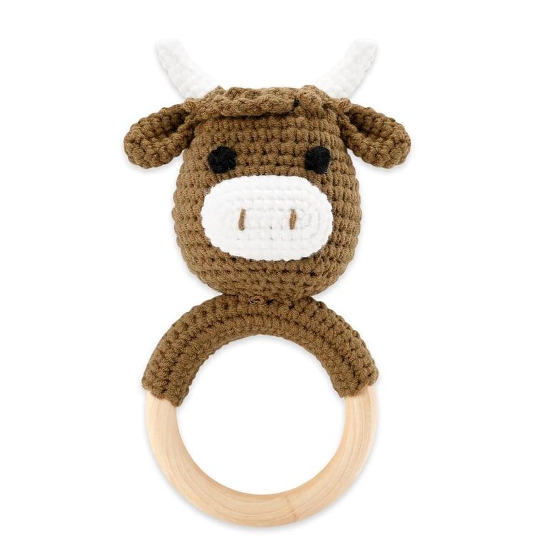 Montessori Gicoherero Ring Rattle Cow