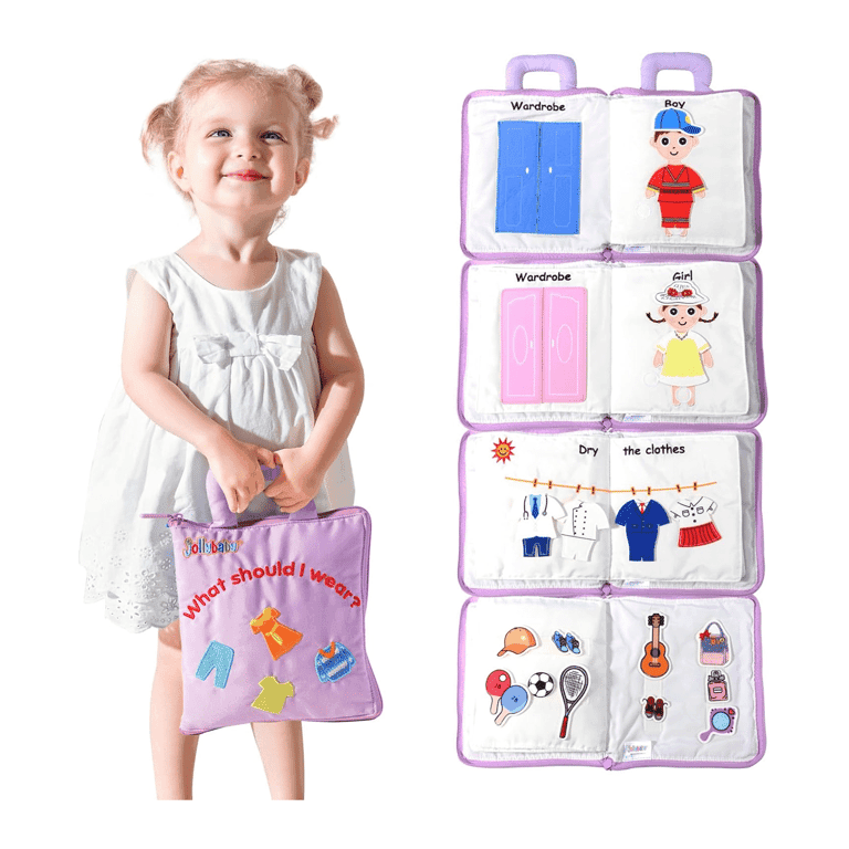 Montessori Jollybaby Baby Soft Busy Books What Should I Wear