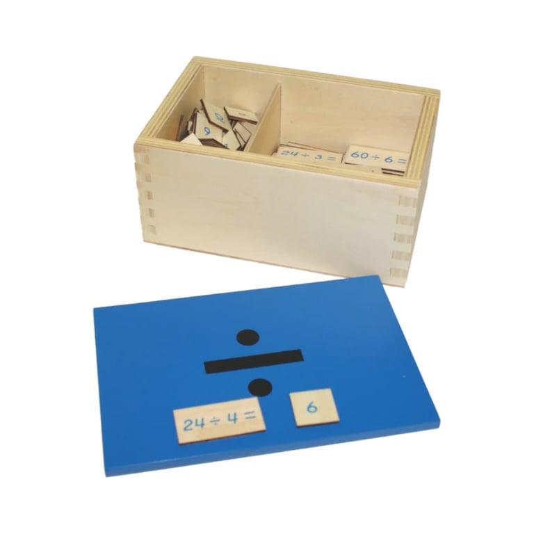 Montessori IFIT Divisions Equations and Dividends Box