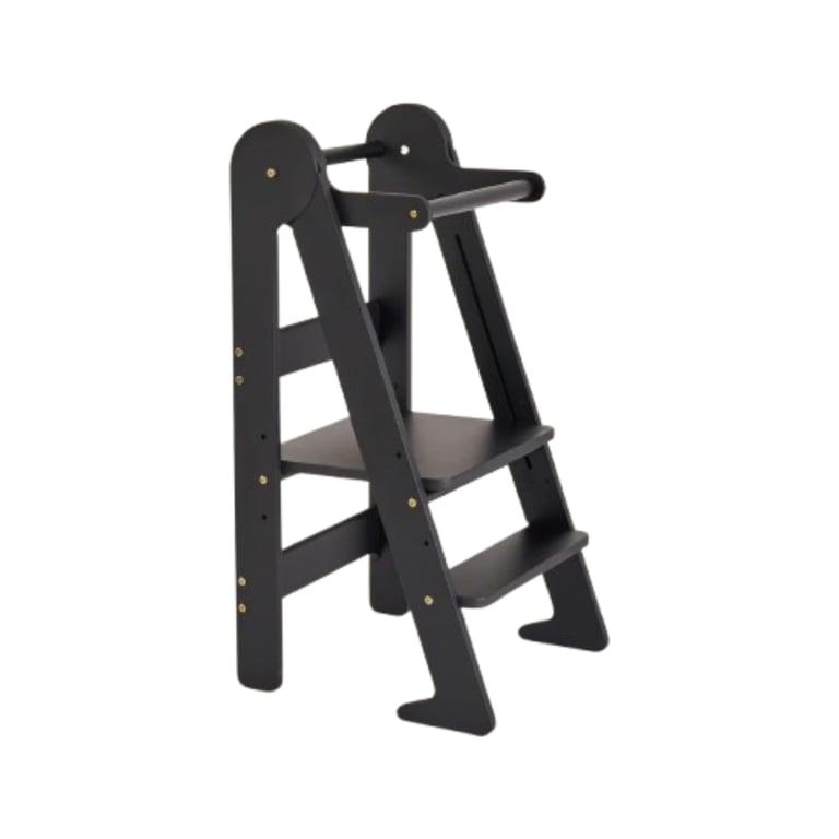 Montessori Piccalio Mini Chef Foldable Helper Tower Black