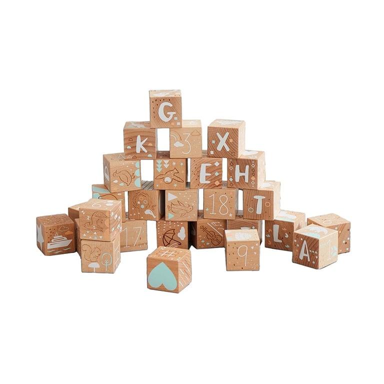 Montessori Wonder & Wise Keepsake Etched Baby Blocks