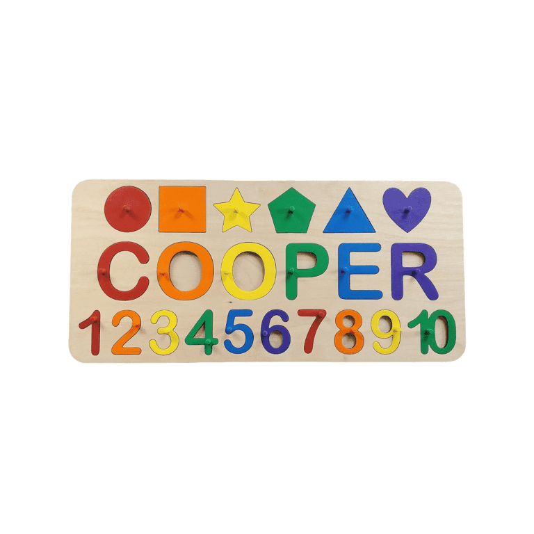Montessori REU Sassy Nicole Personalized Name Puzzle With Pegs