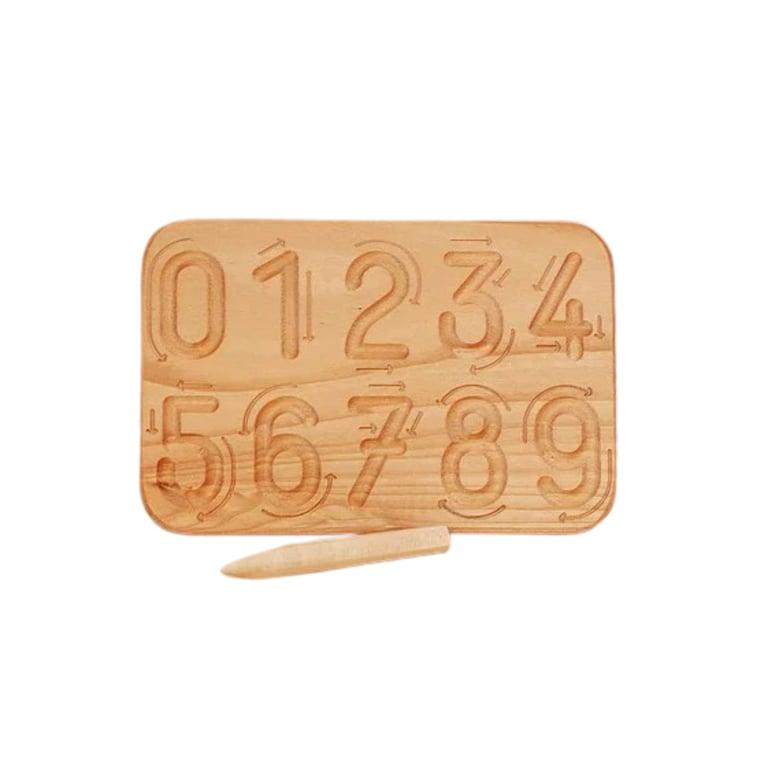 Montessori PoppyBabyCo Wooden Number Tracing Board