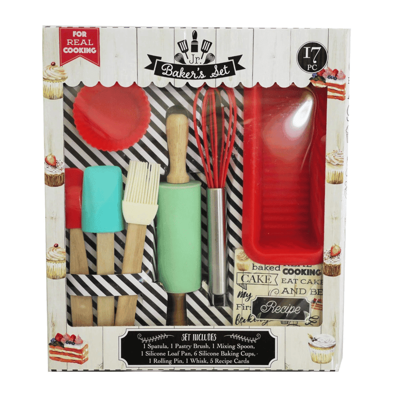 Montessori Handstand Kids 17-Piece Junior Baking Set With Recipes