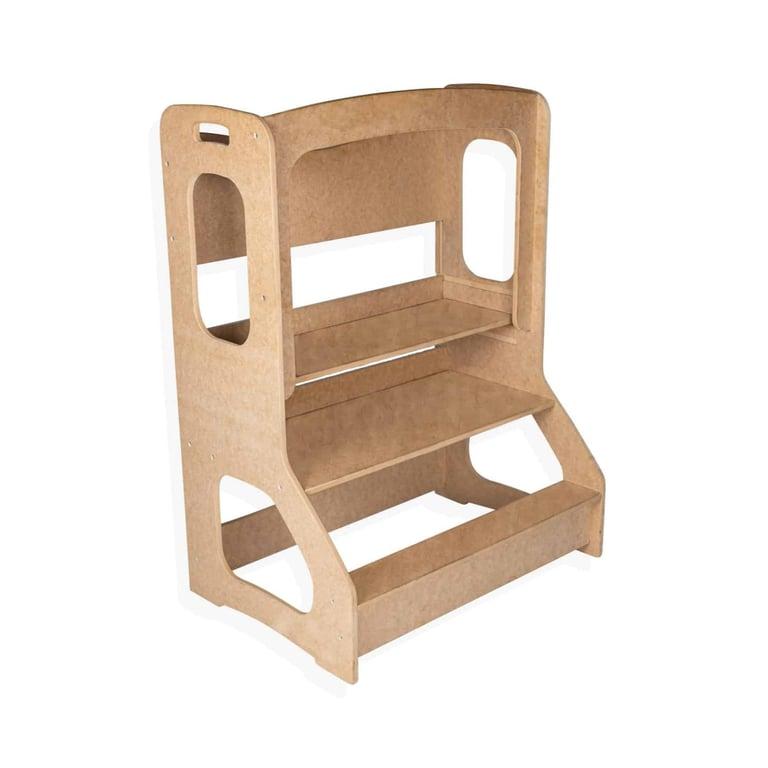 Montessori Hubby Made Toddler Chef Stool & Helper Tower Tandem