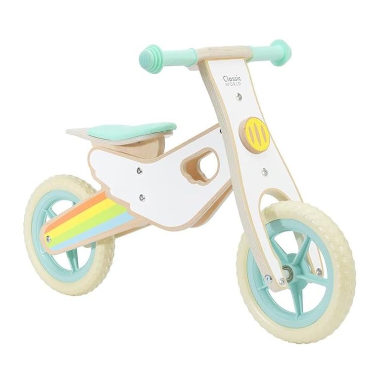 Montessori Classic World Push and Ride Wooden Balance Bike Rainbow Color