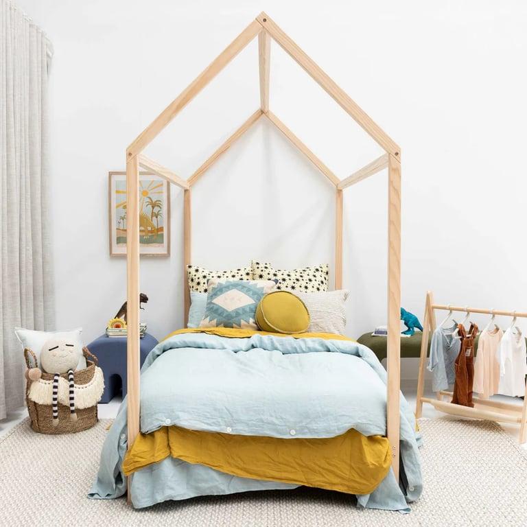 Montessori Little Woodhouse Single House Bed No Rails Without Legs