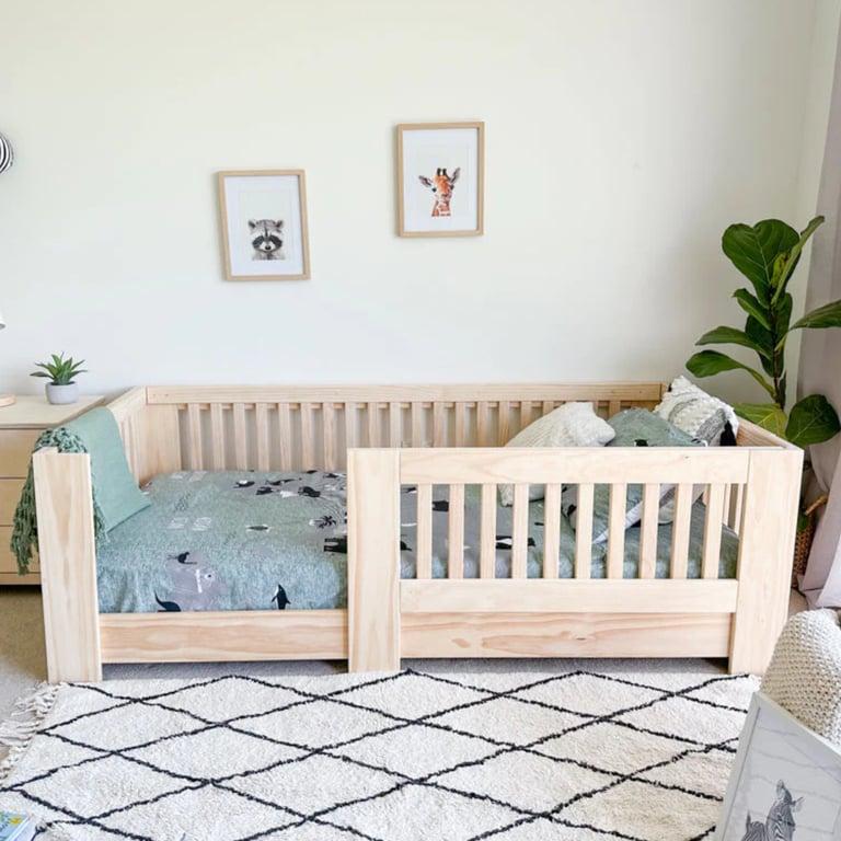 Montessori Magic of Wood Scandi Floor Bed Pine Double