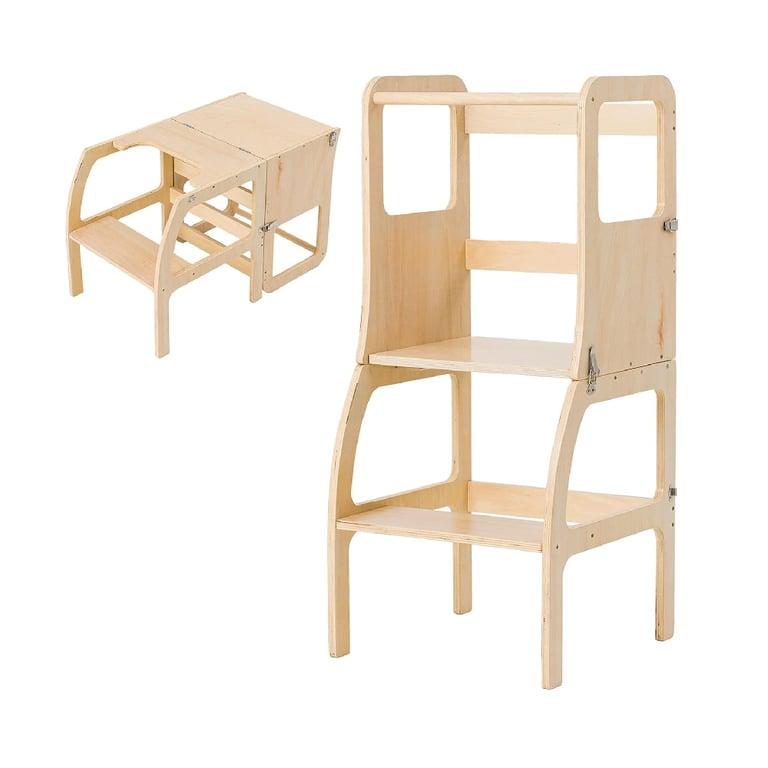 Montessori MomnLittle 2-in-1 Convertible Toddler Tower