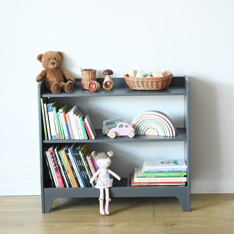 Montessori WAMMcosyroom Montessori Toy Shelf Dark Gray Stain