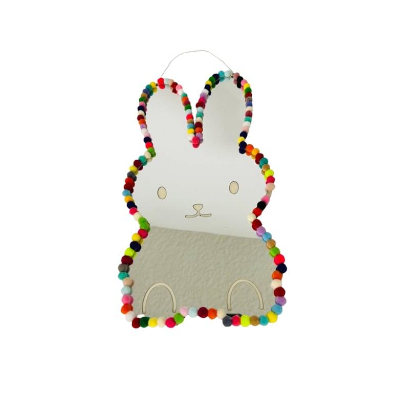 Montessori By Lottie Love Wall Mirror Bunny Pompom