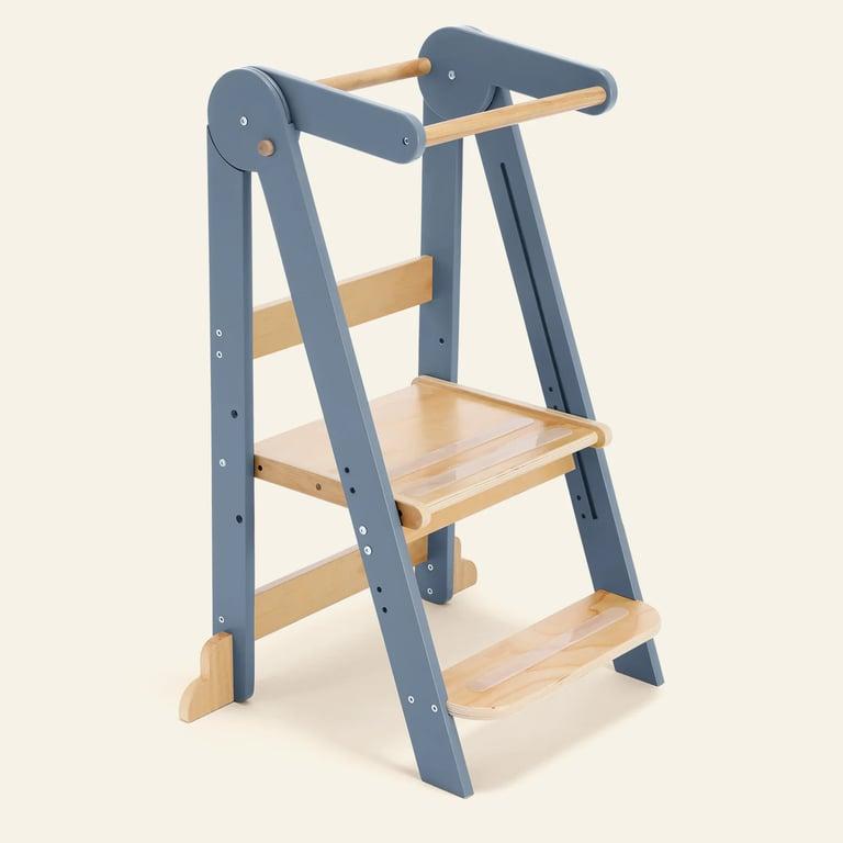 Montessori HARPPA Nordi Foldable Toddler Tower Blue Haze and Grey