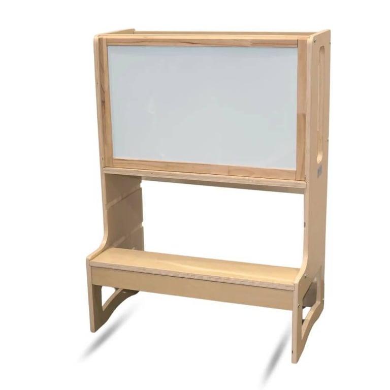 Montessori My Happy Helpers XL Double Toddler Tower Varnished With Whiteboard