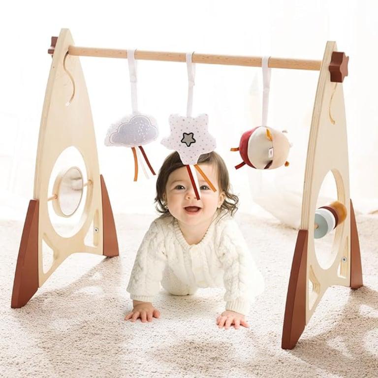 Montessori Let's Make Wooden Baby Play Gym Cotton Stars