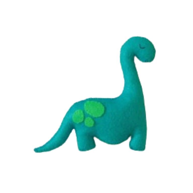 Montessori Delight Felt Designs Squeaker Dinosaur Blue