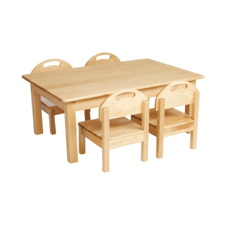 Montessori Discount School Supply Low Toddler Table & 4 Chairs Set