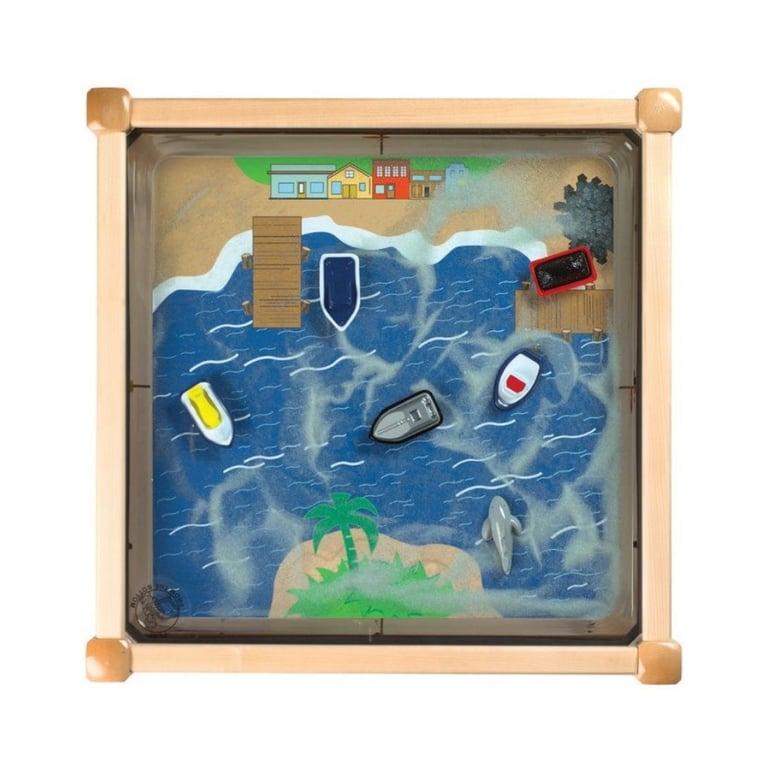 Montessori Gressco Ocean Square Magnetic Sand Activity Table Natural 18 Inches