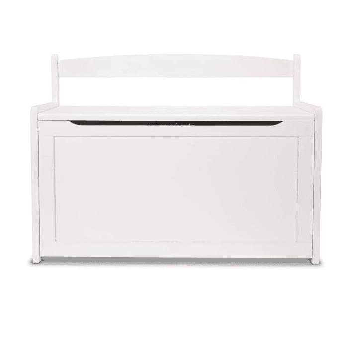 Montessori Melissa & Doug Wooden Toy Box Storage Bench White