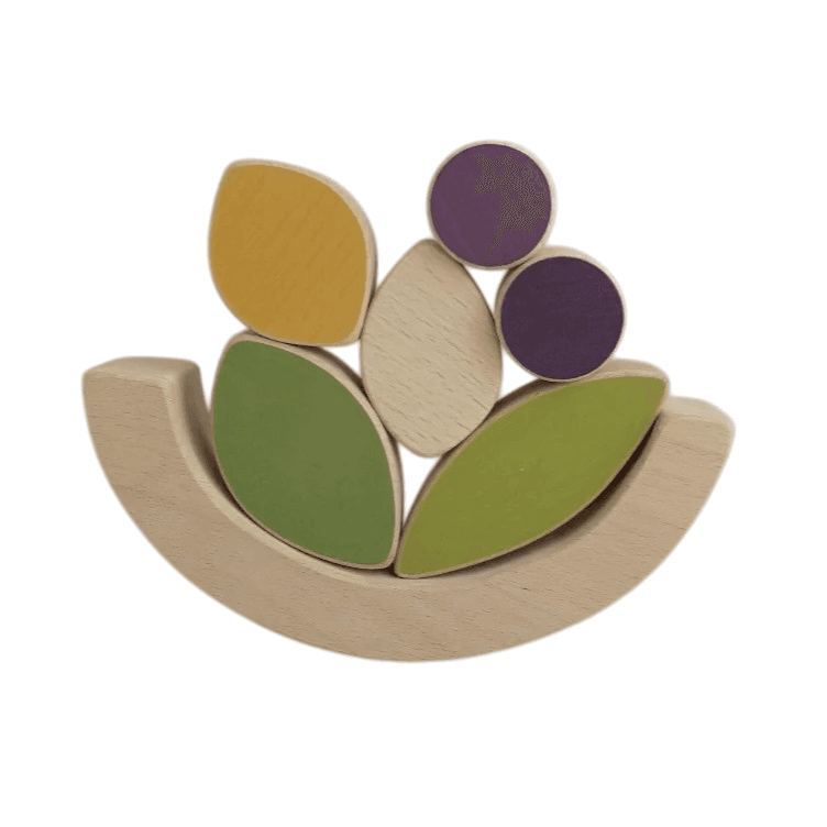 Montessori The Wandering Workshop Leaves & Blueberries Stacking and Balance Toy